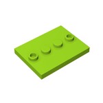 Plate Special 3 x 4 with 1 x 4 Center Studs - Plain #88646  - 119-Lime