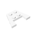 Wedge Plate 3 x 4 with Stud Notches - Reinforced Underside #90194  - 1-White