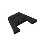 Wedge Plate 3 x 4 with Stud Notches - Reinforced Underside #90194  - 26-Black