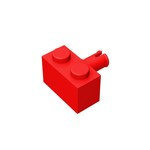 Brick Special 1 x 2 with Pin #2458 - 21-Red