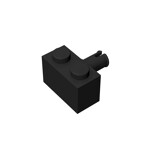 Brick Special 1 x 2 with Pin #2458 - 26-Black