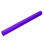 Brick 1 x 16 #2465 - 268-Dark Purple