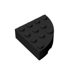 Brick, Round Corner 4 x 4 Full Brick #2577 - 26-Black