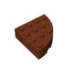 Brick, Round Corner 4 x 4 Full Brick #2577 - 192-Reddish Brown