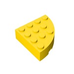 Brick, Round Corner 4 x 4 Full Brick #2577 - 24-Yellow