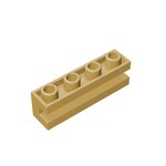 Brick Special 1 x 4 with Groove #2653 - 5-Tan