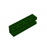 Brick Special 1 x 4 with Groove #2653 - 141-Dark Green