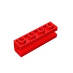 Brick Special 1 x 4 with Groove #2653 - 21-Red