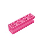 Brick Special 1 x 4 with Groove #2653 - 221-Dark Pink