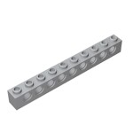 Technic Brick 1 x 10 [9 Holes] #2730 - 194-Light Bluish Gray