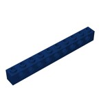 Technic Brick 1 x 10 [9 Holes] #2730 - 140-Dark Blue