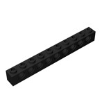 Technic Brick 1 x 10 [9 Holes] #2730 - 26-Black