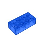 Brick 2 x 4 #3001 - 43-Trans-Dark Blue