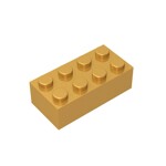 Brick 2 x 4 #3001 - 297-Pearl Gold