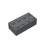 Brick 2 x 4 #3001 - 199-Dark Bluish Gray