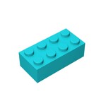 Brick 2 x 4 #3001 - 322-Medium Azure
