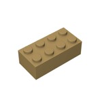 Brick 2 x 4 #3001 - 138-Dark Tan