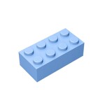 Brick 2 x 4 #3001 - 212-Bright Light Blue