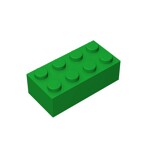 Brick 2 x 4 #3001 - 28-Green