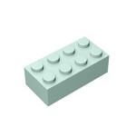 Brick 2 x 4 #3001 - 323-Light Aqua