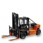 Mould King 17044 Orange Heavy Stacker With Motor