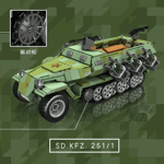 Mould King 20027 Semi-tracked Armored Vehicle With Motor