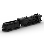 MOC-126447 Black Train Locomotive