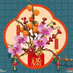 SEMBO 605028 Persimmon Yuyi Yuanxiao flower Chinese Culture