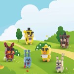 MOC-89132 FNAF Freddy Fazbear Chica and Cupcake Bonnie Foxy Golden Freddy and Springtrap