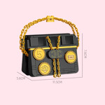 JIESTAR JJ9073 Bazaar Fashion Black Handbag