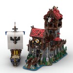 MOC-136695 Wolfpack Tower & Medieval Ship - Classic Castle