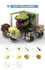 MOC-125143 Little Shop Of Horrors Mushnik's Shop Diorama Audrey II Seymour Audrey Orin Mr Mushnik