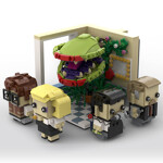 MOC-125143 Little Shop Of Horrors Mushnik's Shop Diorama Audrey II Seymour Audrey Orin Mr Mushnik