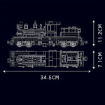 MouldKing 12032 Shay-Type Steam Locomotive With Motor