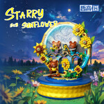 ZHEGAO 623006 Starry Sky Sunflower Music Box