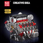 MouldKing 10130 F488 Supercar V8 Engine With Motor