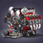 MouldKing 10130 F488 Supercar V8 Engine With Motor