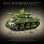 Quan Guan 100277 M4A3 Sherman Medium Tank 105MM