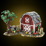 MOC-151980 Country Cabin Red Barn