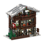 MOC-91029 Winter Architecture Alpine Lodge