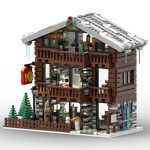 MOC-91029 Winter Architecture Alpine Lodge