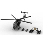 MOC-88275 Little Bird Helicopter Model Building Blocks Set