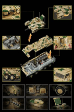 12GO 96010 Artillery Shell Integrated Air Defense Vehicle