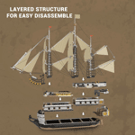 Reobrix 66048 Endeavour Sailing Ship