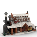 MOC-162963 Winter Village-Chocolate Factory Snowy Christmas Street Building Blocks