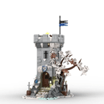 MOC-191292 Medieval Winter Themed Watch Tower Building Blocks Set
