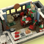 MOC-92758 Winter Cabin Street View(1400PCS)