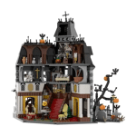 GOBRICKS MOC A1734 Ghost Mama - Pink Palace Apartment