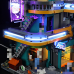 FunWhole F9042 Cyberpunk Neon City: Neon Oasis Apartment Building