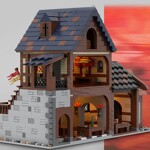 MOC-93518 Modular Medieval French House